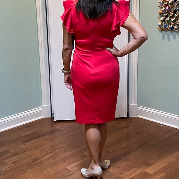 Tommy Hilfiger Dress Size 6 NWT Red - Picture 2 of 7